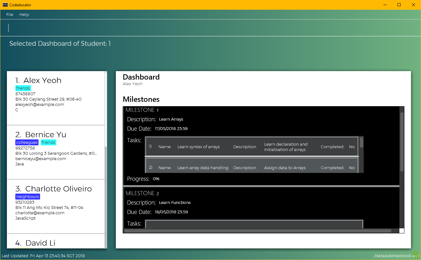 CodeducatorDashboard